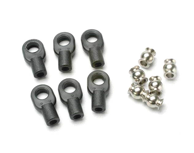 Traxxas Rod ends, small, with hollow balls (6) 